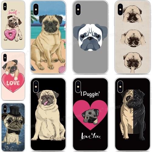 Cute Funny Pug Puppy Cover For Cubot Note 20 7 X30 C30 P40 P30 P20 X19 R15 R19 Max 2 J3 Pro J7 J5 2019 X18 Plus Phone Case