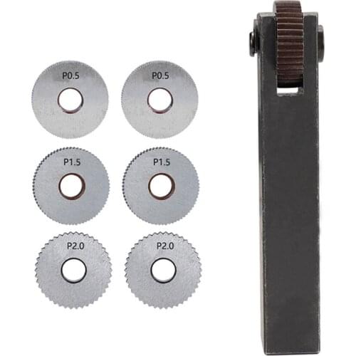 Single linear straight wheel sawing tool set 7pcs pitch 0.5 1.5 2mm lathe sawing tools