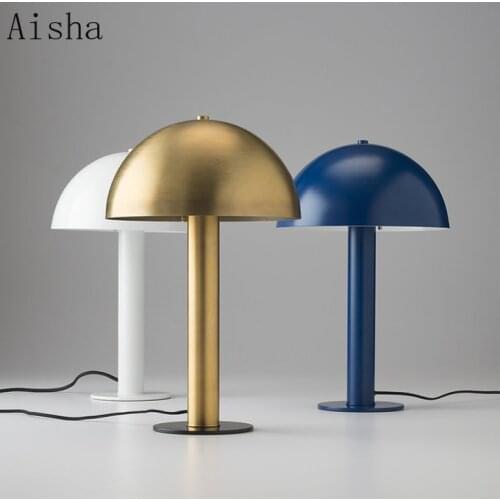 Nordic Metal Mushroom Table Lamp Simple Model Room Bedroom Bedside Designer Table Lamp Creative Living Room Decoration Lamps