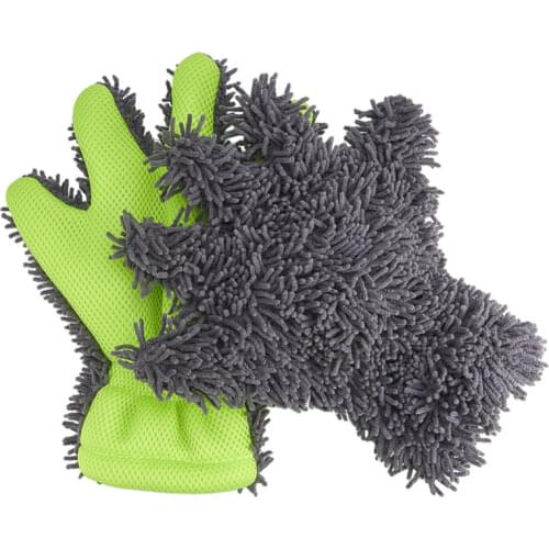AUMOHALL 1PCS Car Wash Gloves Chenille Cleaning Washing Mitt