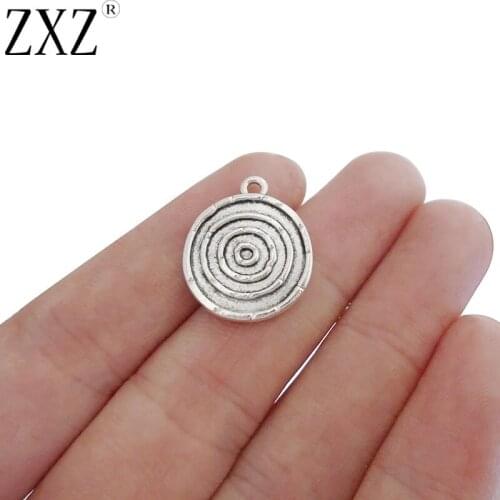 ZXZ 20pcs Round Arrow Target Charms Pendants Beads Double Sided For Bracelet Jewelry Making Findings 21x17mm