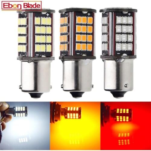 2 x 1156 BA15S P21W Car Styling Led Light 56smd Auto Motorcycle Backup Reverse Tail Turn Signal Bulb Lamp White Red Yellow 6V DC