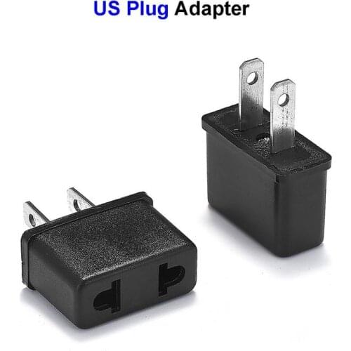 3pcs US Plug Adapter European Euro EU To US Travel Power Adapter American China Plug AC Converter Electrical Outlet Socket