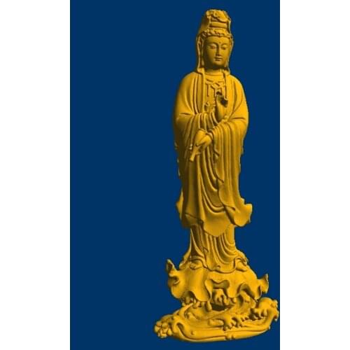 3D model relief STL models file format Goddess Of Mercy dropping water_8