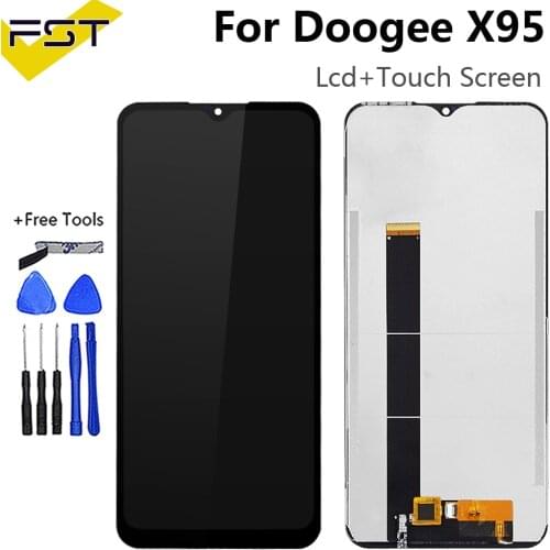 6.52'' 100% Original For Doogee X95 LCD Display Touch Screen Digitizer Repair Parts Assembly For Doogee X95 Phone LCD +Tools