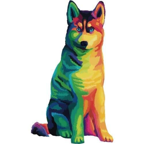 Kids Montessori Wooden Jigsaw Puzzles Husky Dog Puzzle Unique Shape Jigsaw Toys for Children Adults Christmas Birthday Gifts
