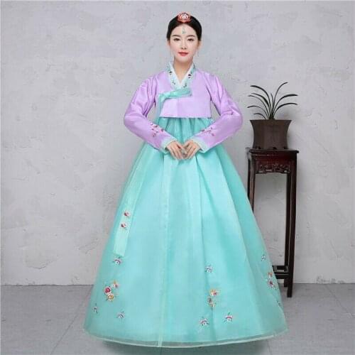 Hanbok Dress Korean Traditional Hanbok Korean National Costumes Woman Hanbok