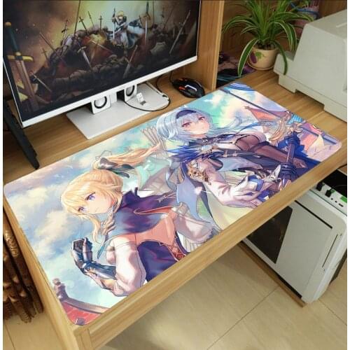 Anime Game Genshin Impact Eula Sexy Large Mouse Pad Gaming Computer Desk Keyboard Mat Anti-Slip Thicken Playmat Mousepad Gift