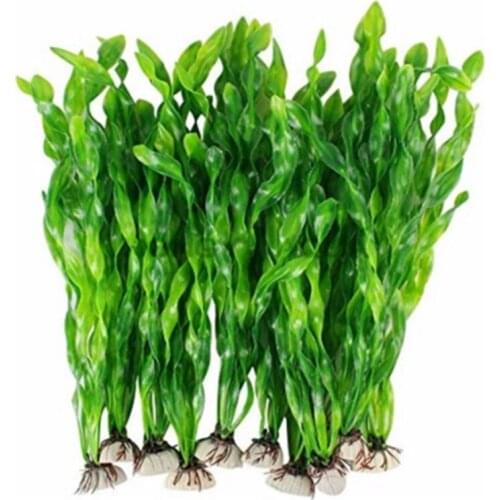 Artificial Seaweed Water Plants For Aquarium, Plastic Fish Tank Plant Decorations 10 PCS