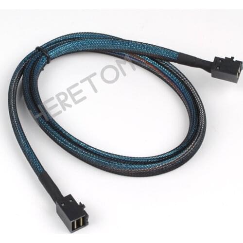MiniSAS HD SFF-8643 to SFF-8643 Data Cable Internal SFF 8643 Connector Adapter SAS Cable Server Hard Disk 100CM