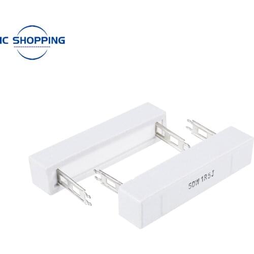 50W Ceramic Cement High Power Resistor 0.1~1K 0.2 0.22R 0.5 1 1.5 2 2.5 3 4 5 6 8 10 15 20 25 30 50 100 200 250 300 390 500 Ohn