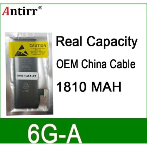 10pcs/lot Real Capacity China Protection board 1810mAh 3.7V Battery for iPhone 6G zero cycle replacement repair parts 6G-A