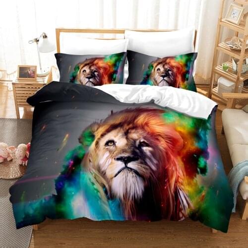 Bedding Set 3D Print Design Duvet Cover Sets King Queen Twin Size Dropshipping gife Wolf animal lion