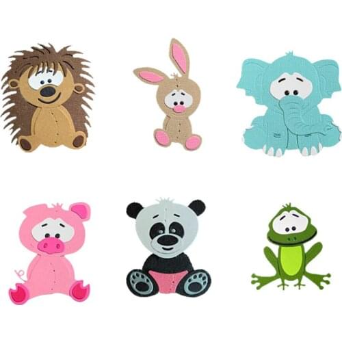 Cute Animals Rabbit Frog Panda Metal Cutting Dies for Scrapbooking Album Paper DIY Card Decoration Embossing New Dies Cut 2019