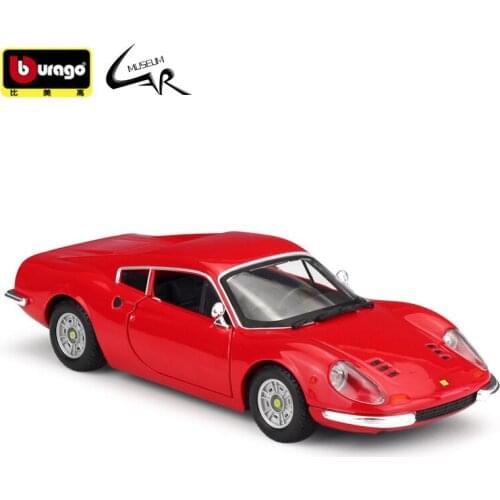 Bburago 1:24 Model Car Simulation Alloy Racing Metal Toy Car Children Toy Gift Collection Ferrari Dino 246 GT