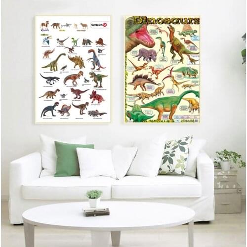Modular Prints Wall Art Pictures Complete Evolutionary Dinosaur Tree Chart Nordic Poster Canvas Painting Living Room Home Decor