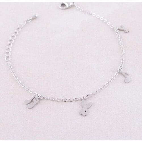 Music Rabbit Bracelet cute pretty gift for women girls best friends gold silver plated
