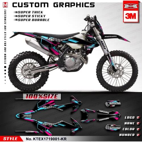 KUNGFU GRAPHICS Enduro Sticker Adhesive Decal Kit for 125 150 250 300 350 450 500 EXC F EXC-F XCW XC-W 2017 2018 2019 Black