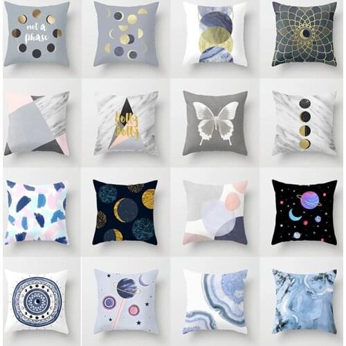 Lunar Series Cushion Cover Polyester Pillow Case Decorative Pillows Cover for Sofa Car