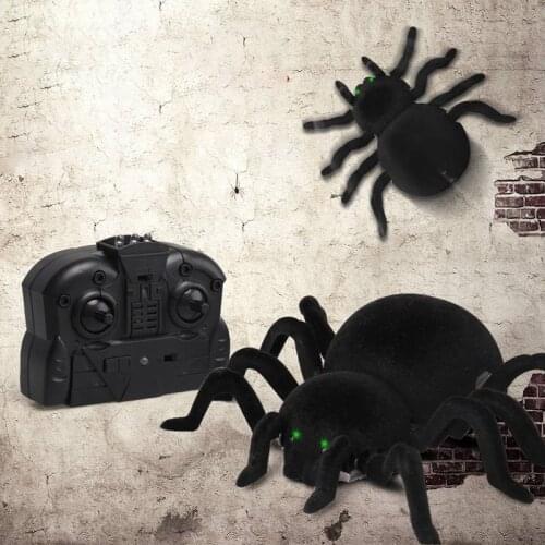 Wall Climbing Spider Remote Control Toys Infrared RC Animal Kid Gift Toy Simulation Furry Electronic Spider Surprise Toy for Kid