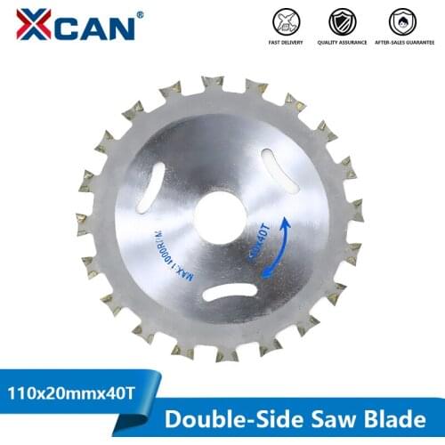 XCAN Saw Blade HSS Circular Saw Blade 40T Double-Side Tipped TCT 4 Inch For Woodworking Cutting Power Tool Wood Saw Blade