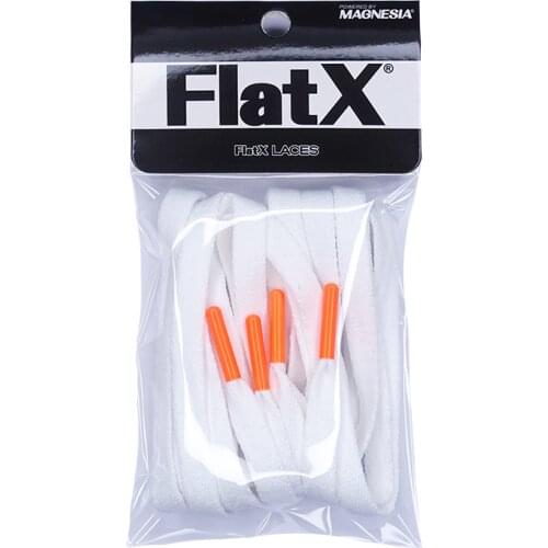 FlatX 8mm White/Neon Orange Color Metal Tips Shoelaces High Quality Professional Sneaker Laces Shoelace Lacet