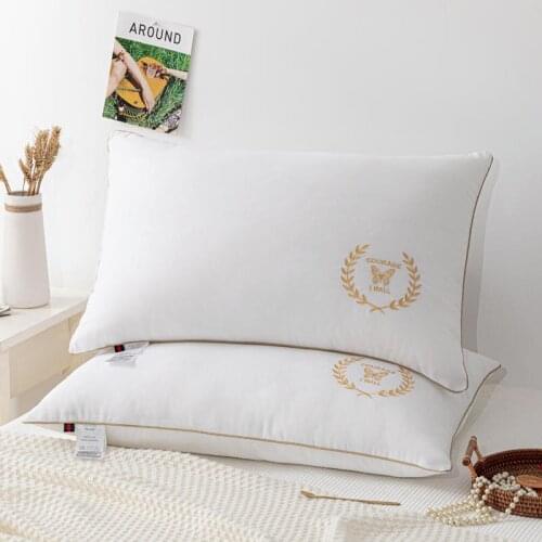 Simple Animal Embroidered Pillow Core High Elasticity Soft Brushed Fabric Brings High Quality Sleep Experience