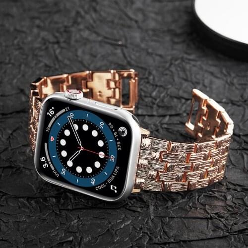 New Luxury Stainless Steel Strap For Apple Watch Band 6 40 44mm Men Metal Wrist for iwatch series 5 4 SE 3 38 42mm Accessories