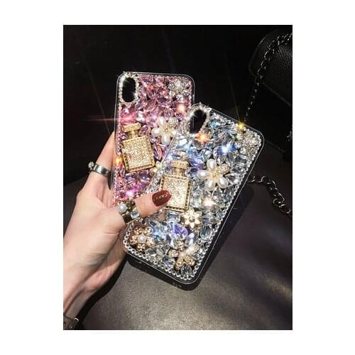 Luxury Bling Crystal Diamond Rhinestone Perfume Bottle Case Cover For IPhone 12 11 Pro MAX X XS MAX XR 6S 7 8 Plus Phone Cases
