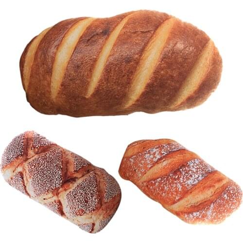 Cute Creative 3D Plush Bread Pillow Cushion Butter Icing Sesame Sofa Pillow Birthday Gift Home Decor Cat Boss Toys
