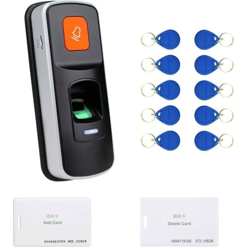 Biometric Fingerprint Access Control System Kit support finger/ ID 125KHz card +Electric Locks+ DC12V Power Supply for office