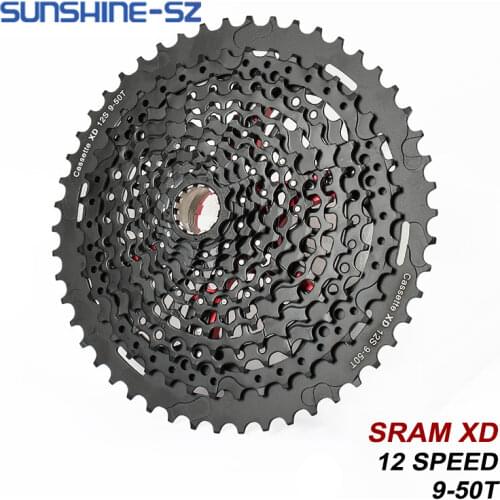 SUNSHINE-SZ MTB Mountain bike Cassette XD 12 Speed 9-50T freewheel 539g black For SRAM