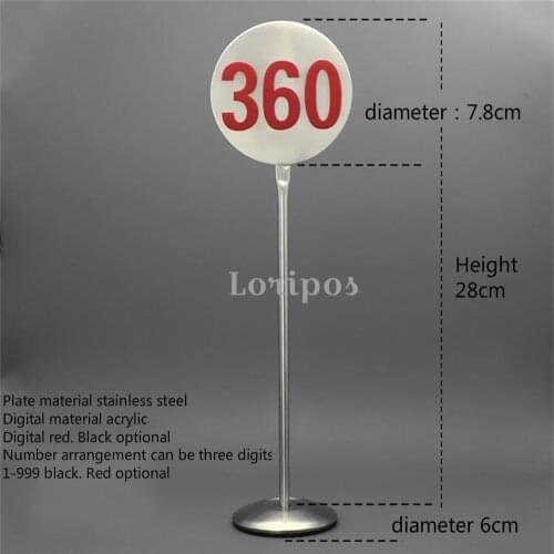 Table Number Plate Red Black 3d Letter Custom Stainless Steel Table Number Stand Hotel Number Signage Rack Metal Card Signboard