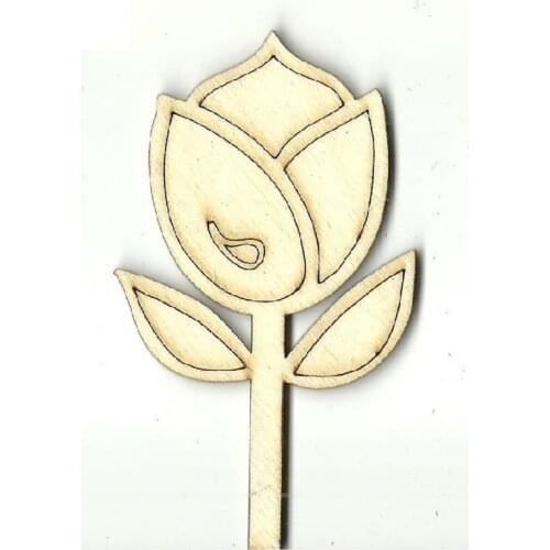 Tulip - Laser Cut Out Unfinished Wood Shape