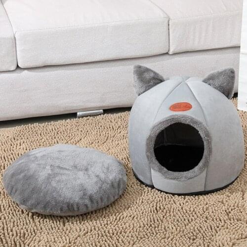 L30 New Deep Sleep Comfortable Cat Bed Four Seasons Universal Small Dog House Pet Tent Cave Bed Removable And Washable