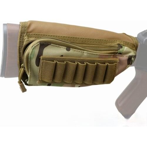Outdoor Multifunctional Warfare Advanced Tactical Cheek Support CS Field Hunting Bullet Bag 12G Shot Bag Accessory Bag