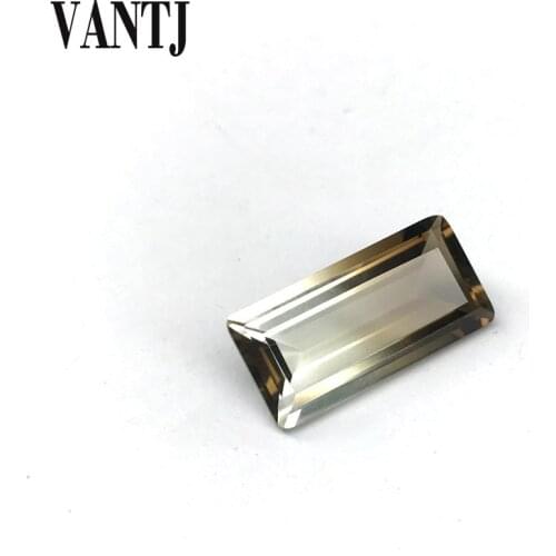 VANTJ Real Natural Smoky Quartz Loose Gemstones White Crystal 10*20mm for Women Silver Gold Diy Jewelry