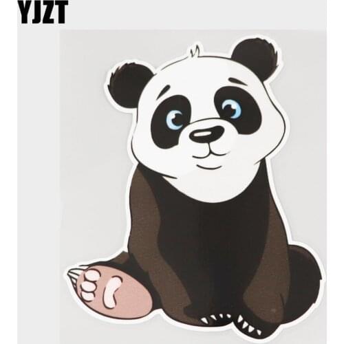 YJZT 11.9CM×14.7CM Lovely Panda High Quality PVC Decal Car Sticker 11C-0200