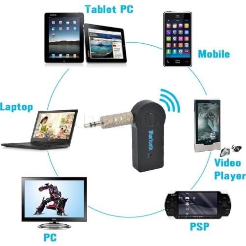 10pcs A2DP Handfree 3.5mm Streaming Car Bluetooth Audio Music Receiver Adapter Auto AUX Streaming Kit for Speaker with Mic