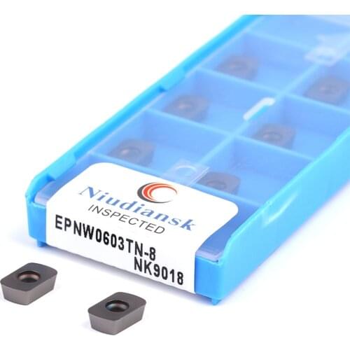 10pcs EPNW0603TN-8 NK9018 Finishing milling cutter High Speed Inserts CNC lathe turning tools Tungsten Carbide milling inserts