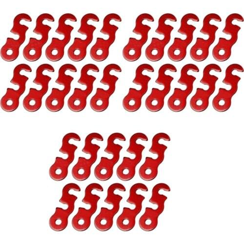 30 Pcs Ultralight Aluminum Alloy Rope Cord Adjuster Tent Tensioners Rope Adjuster for Tent Camping Hiking Backpacking Outdoor Ac