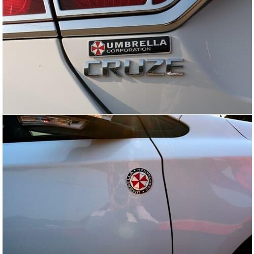 3D Aluminum Umbrella Corporation Car Sticker for Volkswagen Skoda Octavia Fabia Rapid Superb Yeti Roomster
