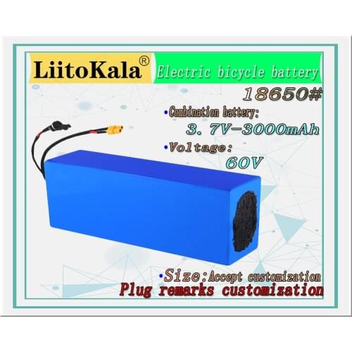LiitoKala E-bike battery 60V 30ah 20ah 25ah15ah 12ah li-ion battery pack bike conversion kit bafang BMS High power protection