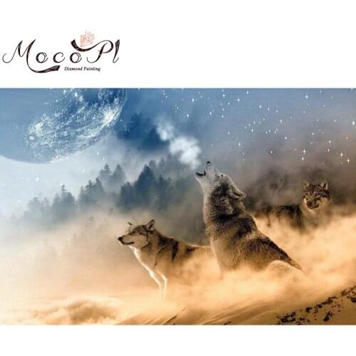 Wolf,Diamond Painting,Full,Animal,Diamond Embroidery,Round/Square,Needlework,DIY,Mosaic of Rhinestone,Gift,Home Decor,Art,MOCOPL