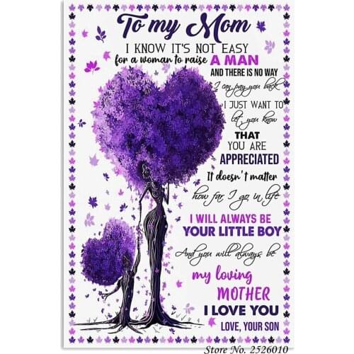 Throw blanket A Letter to My Mom 3D Velvet Plush Blanket Bedspread For Boys Girls Sherpa Blanket Couch Quilt Cover Travel 51