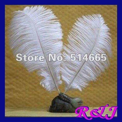 Free shipping 100pcs/lot 10-12inch 25-30cm white dyed Ostrich drab feather ostrich plumes