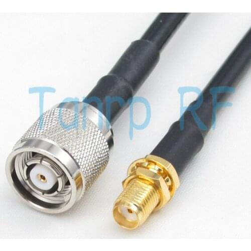 Free Shipping! 3FEET RG58 extension cable RP TNC male to SMA female jack RF connector 100cm Pigtail coaxial jumper cable