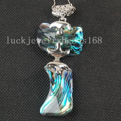 Free Shipping Women Fashion Jewelry New Zealand Abalone Shell Wommen Men ArT Pendant Bead C3447