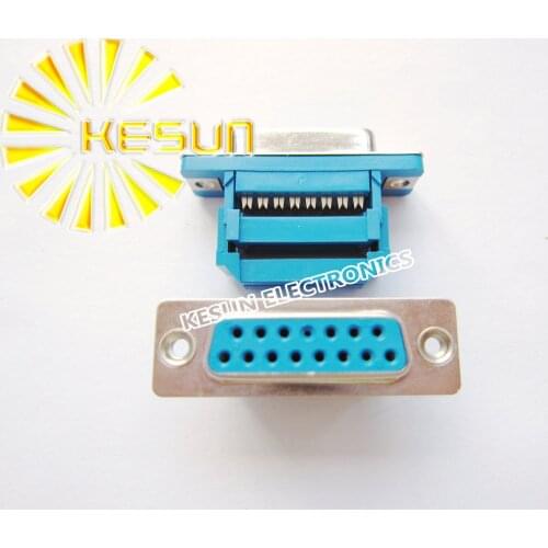 FREE SHIPPING 20pcs/lot DIDC-15S IDC Type 15P 15Pin Female Serial D-Sub Connector