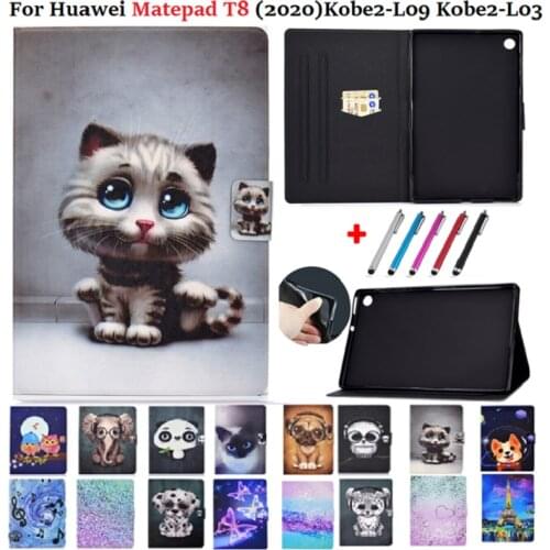 For Huawei Matepad T8 Case Kobe2-L03 Kob2-L09 PU Leather TPU Inner Magnetic Tablet Cover For Huawei Matepad T8 T 8 Case Coque